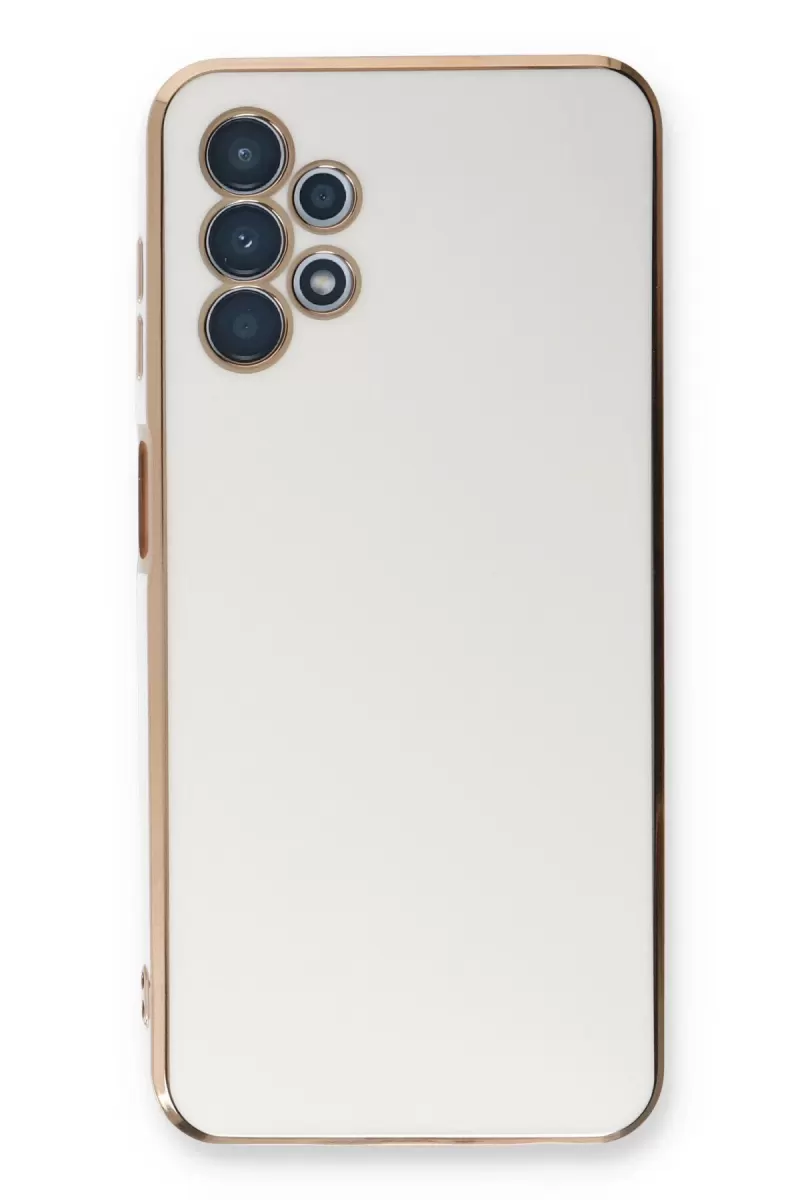 Newface Samsung Galaxy A13 4G Kılıf Volet Silikon - Beyaz