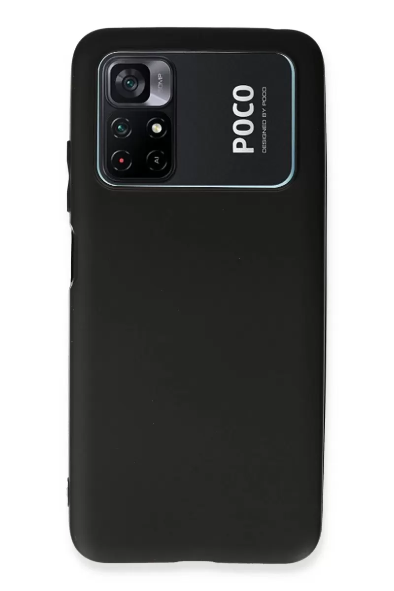 Newface Xiaomi Poco M4 Pro 4G Kılıf First Silikon - Siyah