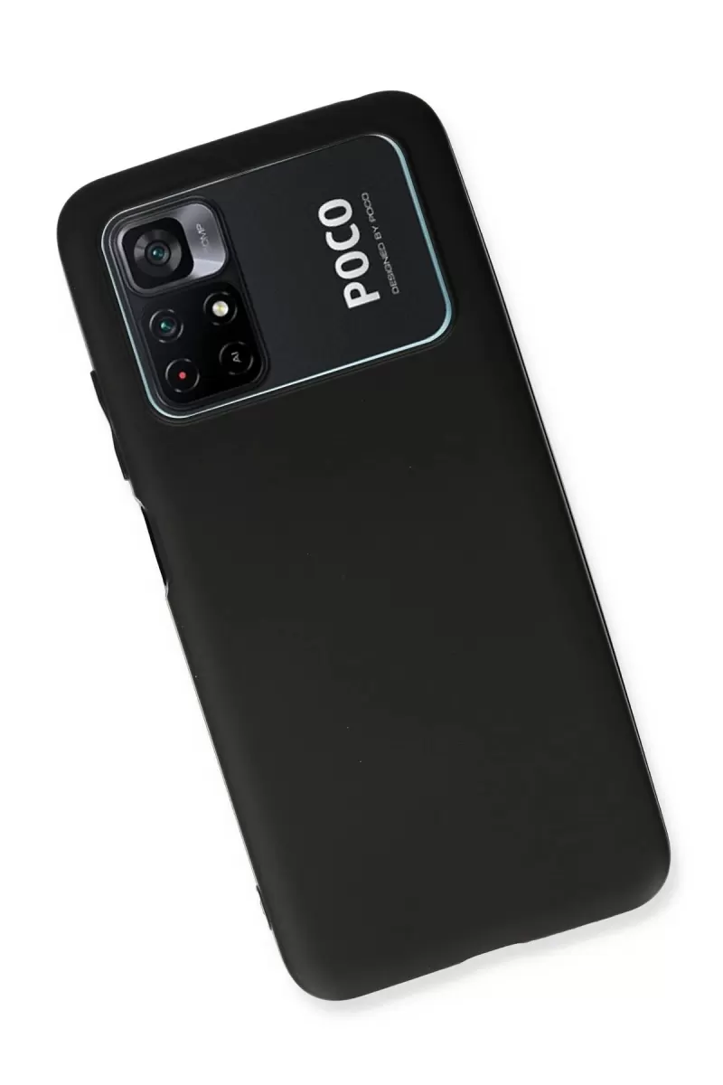 Newface Xiaomi Poco M4 Pro 4G Kılıf First Silikon - Siyah
