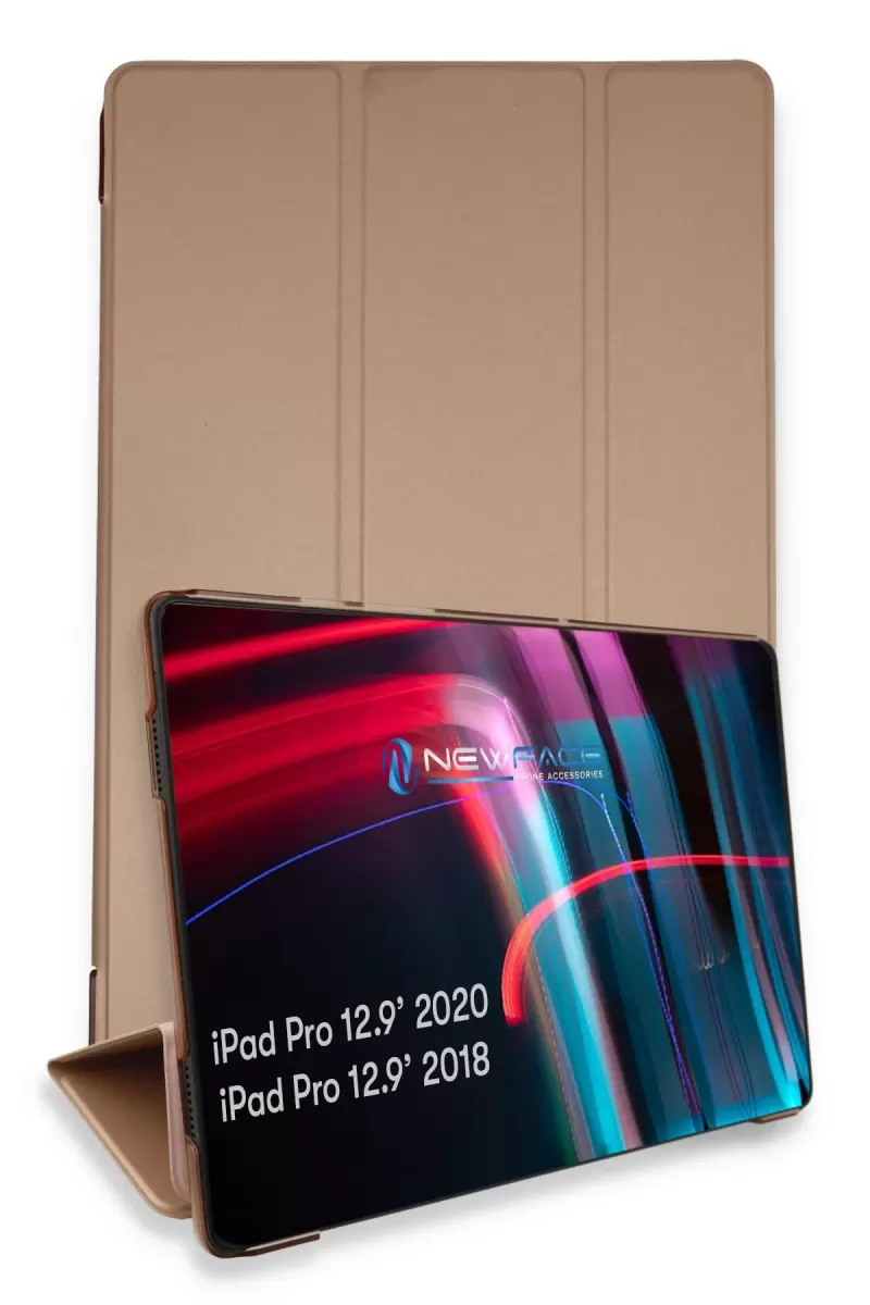 Newface Apple iPad Pro 12.9 (2021) Kılıf Tablet Smart Kılıf - Rose Gold