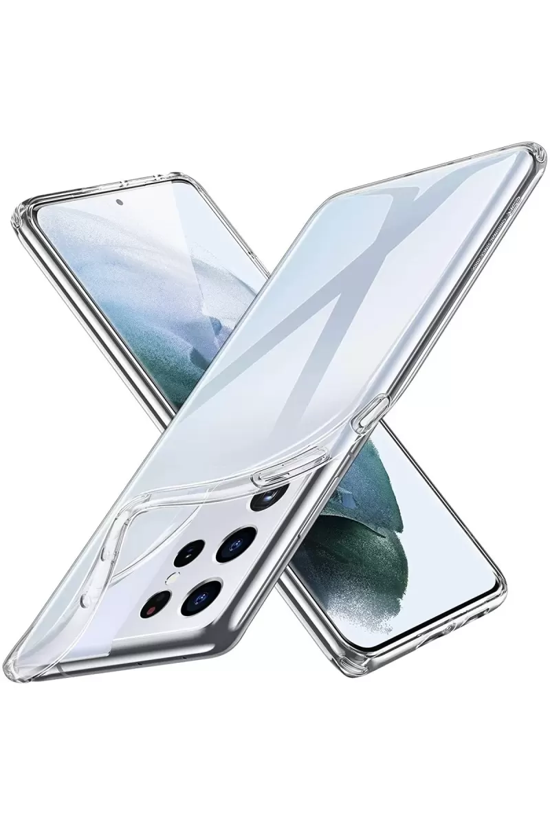 Newface Samsung Galaxy S21 Ultra Kılıf Lüx Şeffaf Silikon