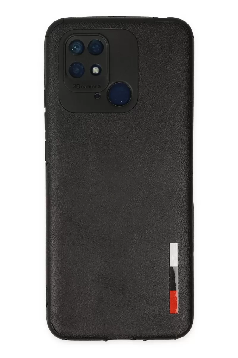 Newface Xiaomi Redmi 10C Kılıf Loop Deri Silikon - Siyah