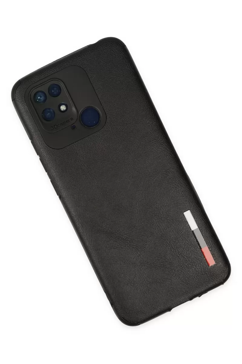 Newface Xiaomi Redmi 10C Kılıf Loop Deri Silikon - Siyah