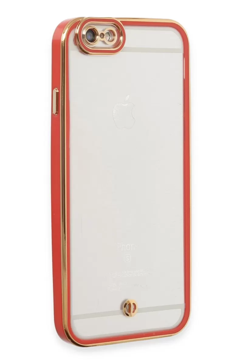 Newface Apple iPhone 6 Kılıf Liva Lens Silikon - Kırmızı