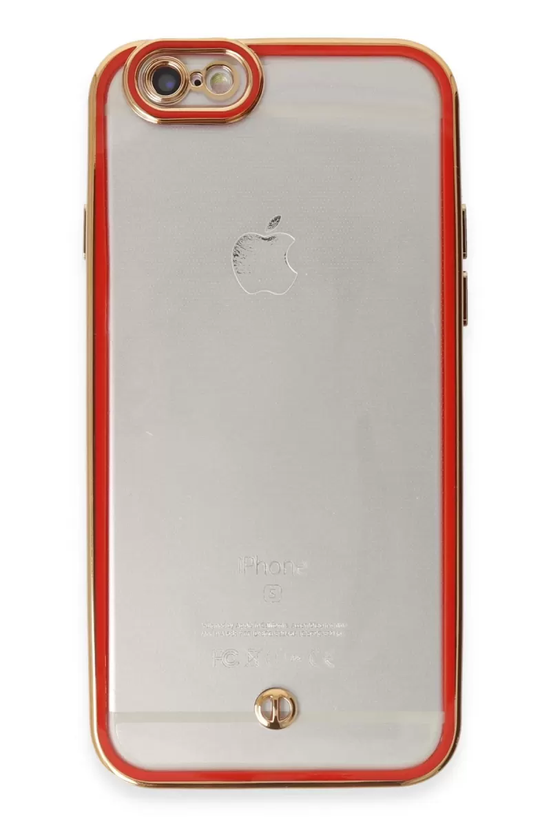 Newface Apple iPhone 6 Kılıf Liva Lens Silikon - Kırmızı