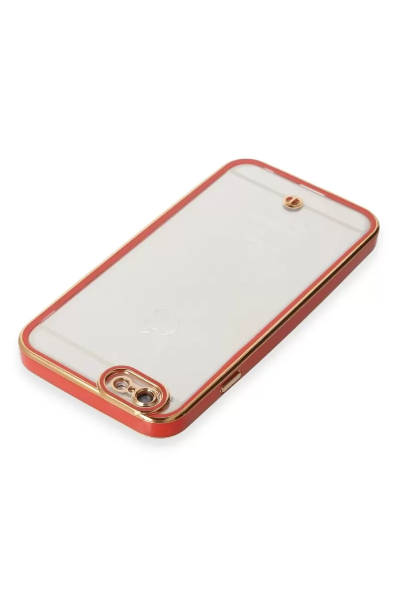 Newface Apple iPhone 6 Kılıf Liva Lens Silikon - Kırmızı