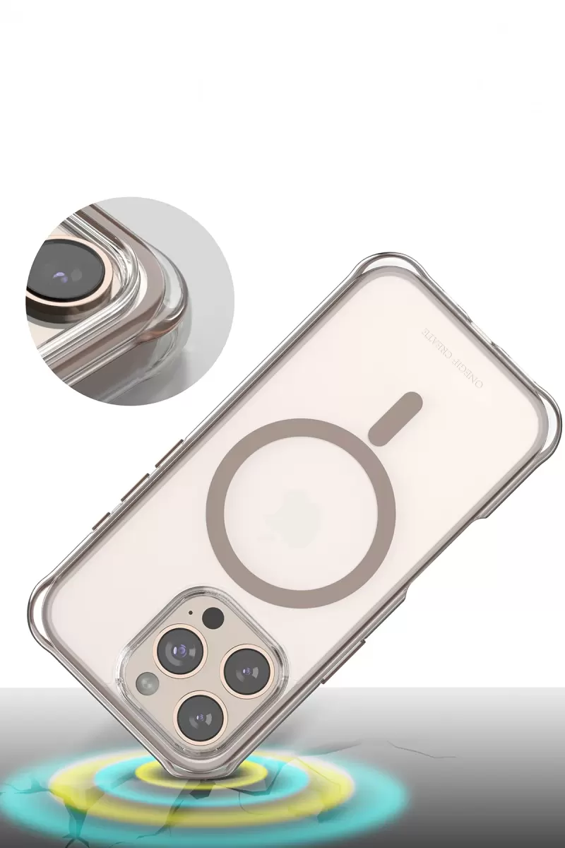 Onegif Apple iPhone 15 Pro Max Hulk Magsafe Kapak - Titan Gri