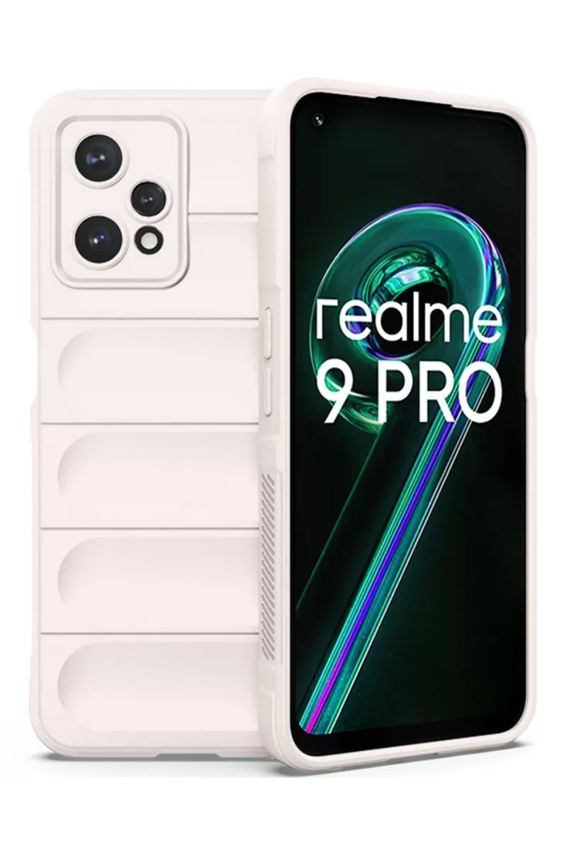Newface Realme 9 Pro 5G Kılıf Optimum Silikon - Krem