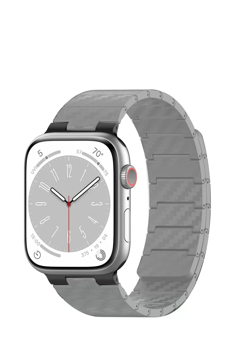 Movenchy Apple Watch 45mm Carbon Steel Kordon - Yıldız Işığı