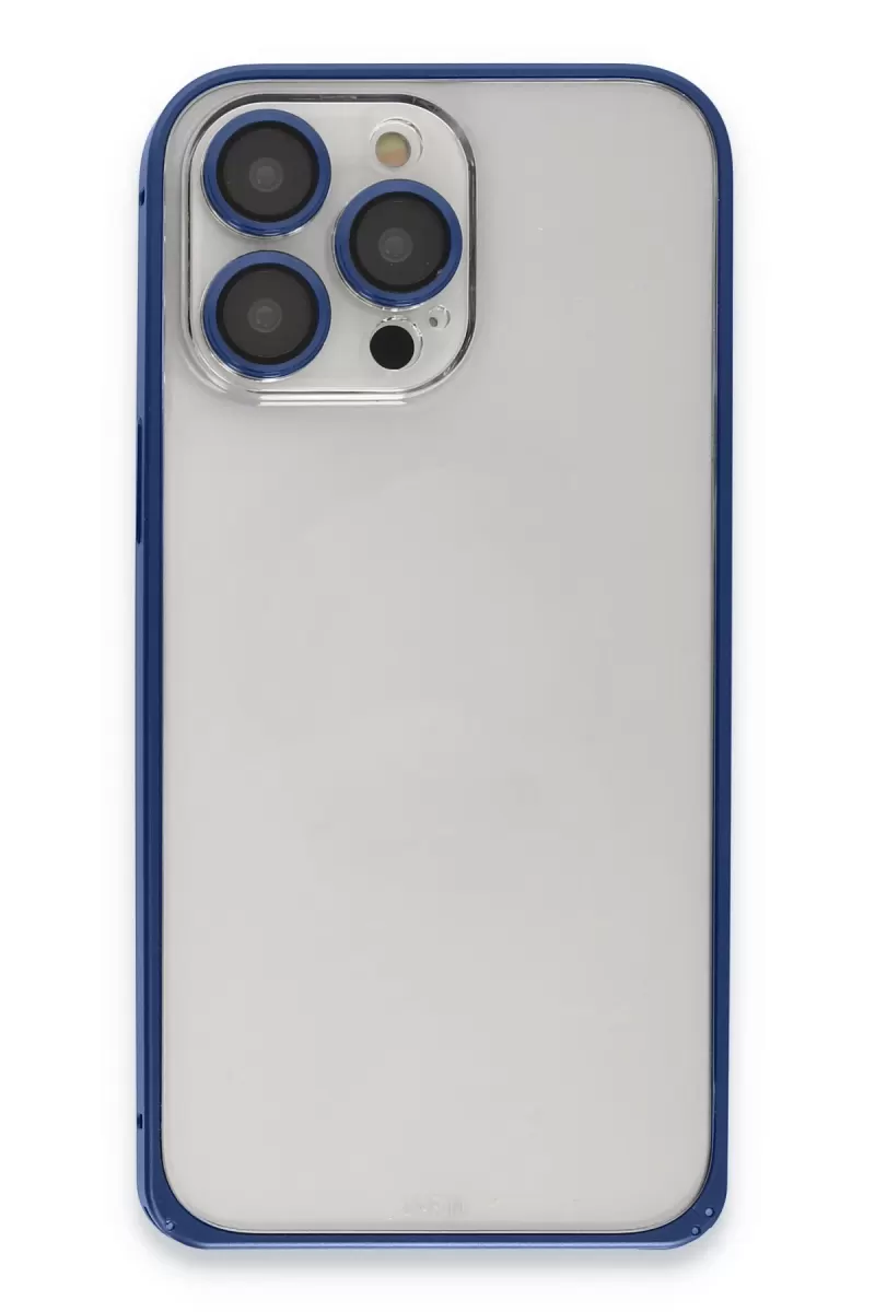 Joko Apple iPhone 15 Pro Metal Bumper Mat Kapak - Lacivert