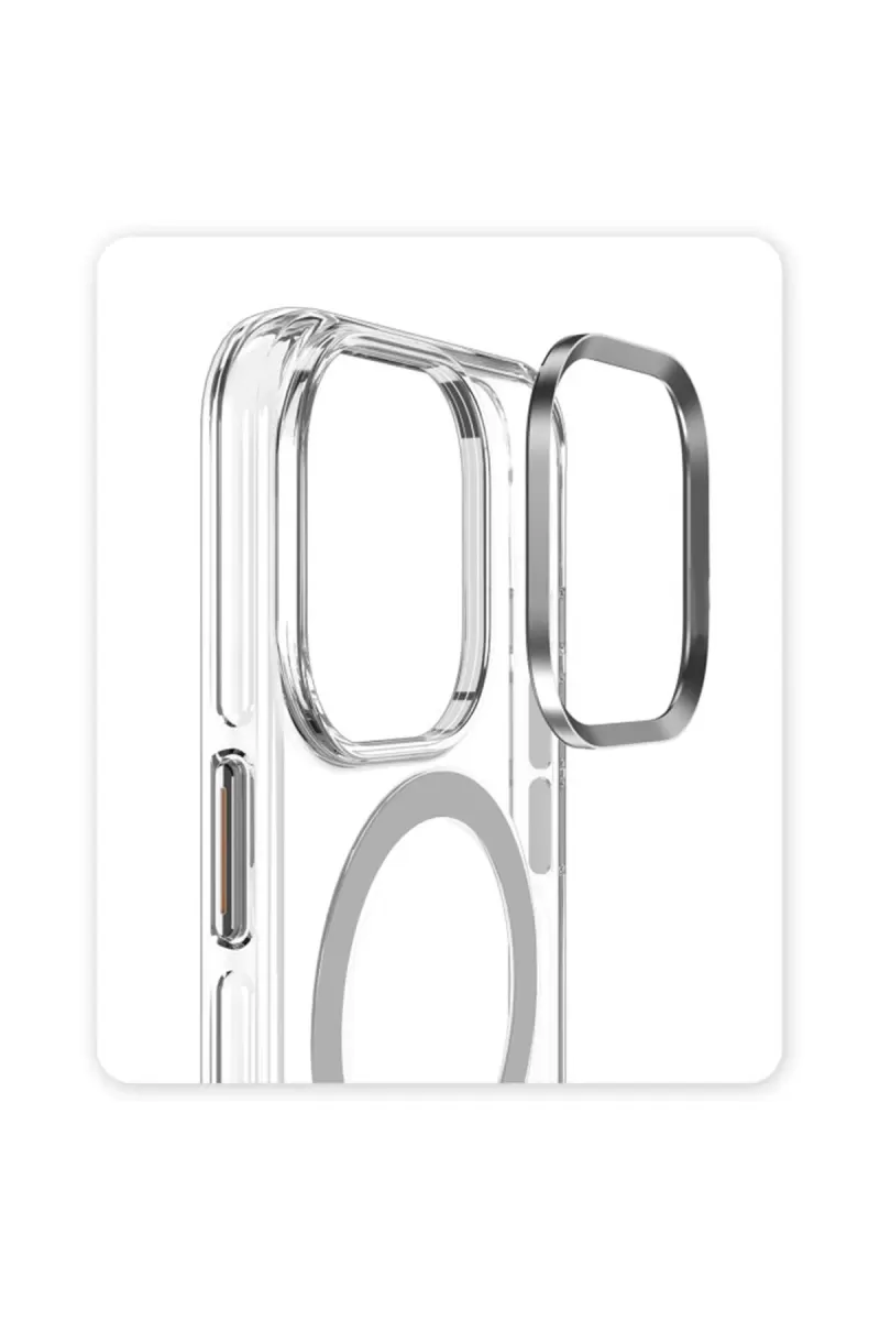 Joko Apple iPhone 15 Pro Kılıf Crystal Magsafe Kapak - Şeffaf