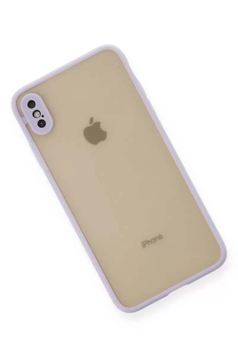 Newface Apple iPhone X Kılıf Montreal Silikon Kapak - Mor
