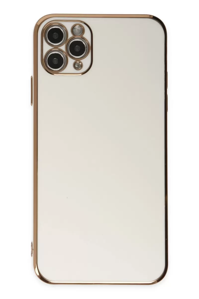 Newface Apple iPhone 11 Pro Max Kılıf Volet Silikon - Beyaz