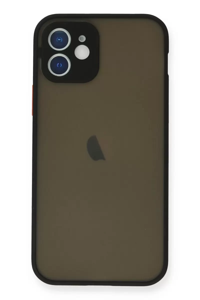Newface Apple iPhone 12 Mini Kılıf Montreal Silikon Kapak - Siyah