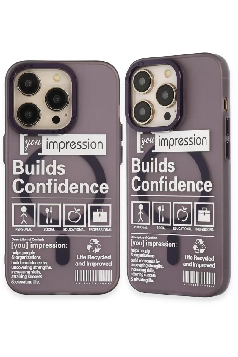 Newface Apple iPhone 14 Pro Kılıf Apollo Magneticsafe Desenli Kapak - Apollo Mor - 6