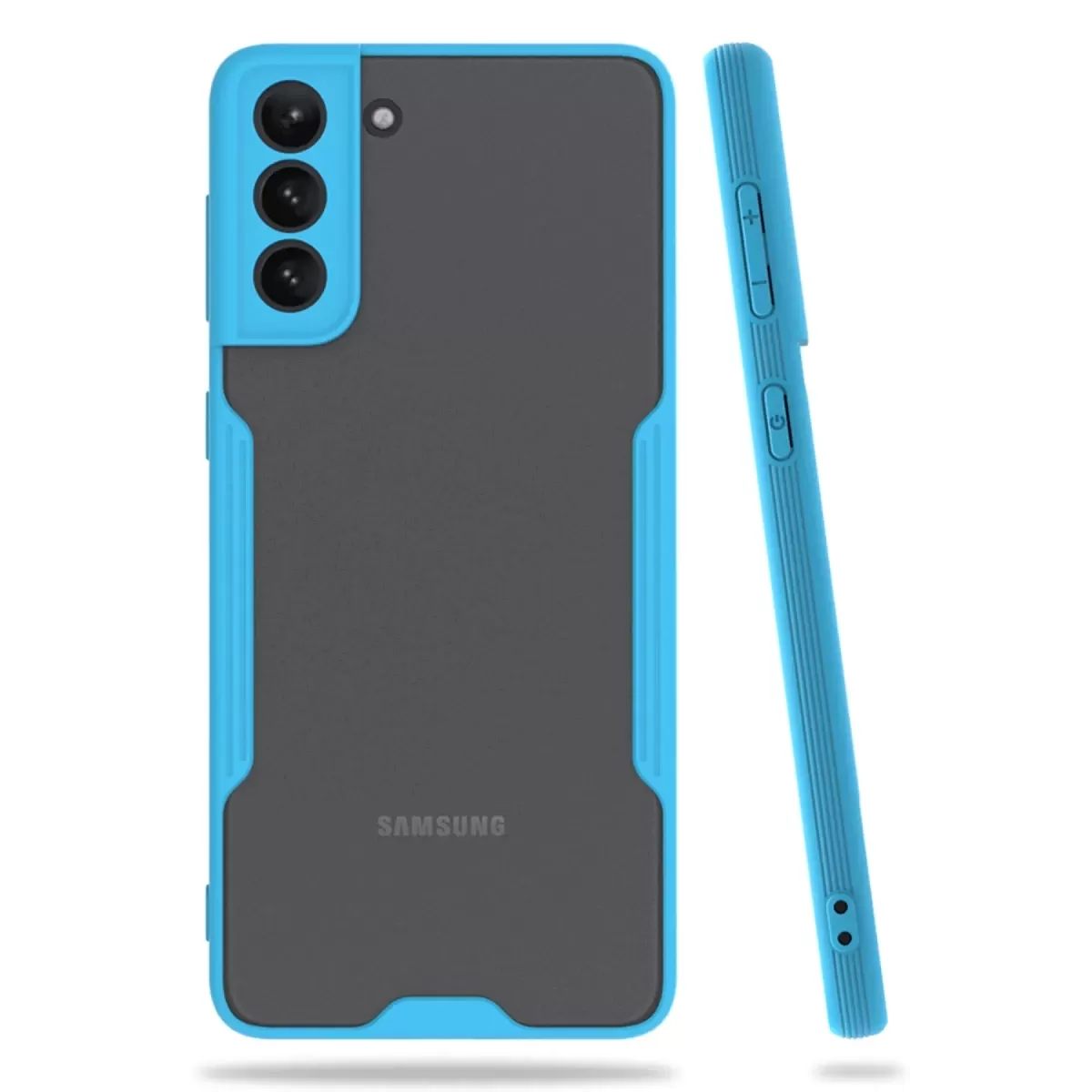 Newface Samsung Galaxy S21 Plus Kılıf Platin Silikon - Mavi