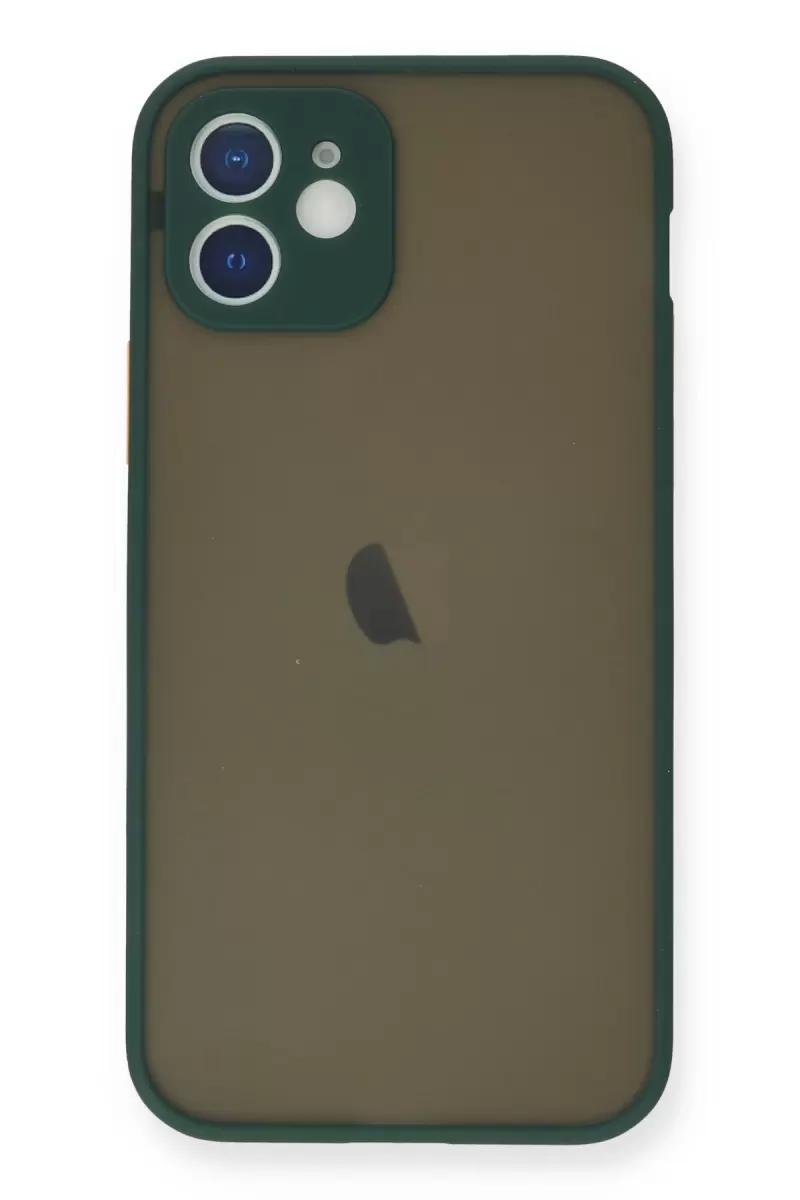 Newface Apple iPhone 12 Mini Kılıf Montreal Silikon Kapak - Yeşil