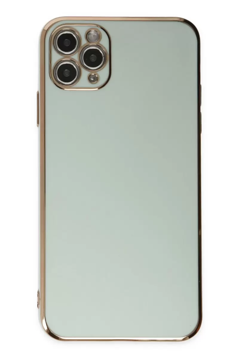 Newface Apple iPhone 11 Pro Max Kılıf Volet Silikon - Açık Yeşil