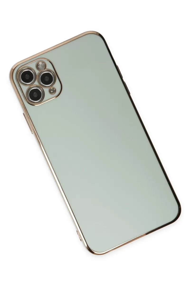 Newface Apple iPhone 11 Pro Max Kılıf Volet Silikon - Açık Yeşil
