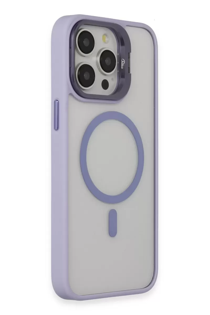 Joko Apple iPhone 15 Pro Kılıf Roblox Lens Magsafe Standlı Kapak - Lila