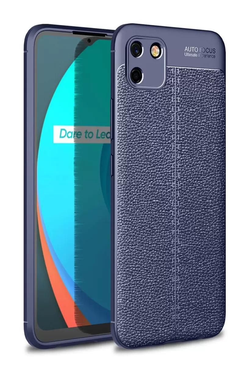 Newface Realme C11 2021 Kılıf Auto Focus Kapak - Lacivert