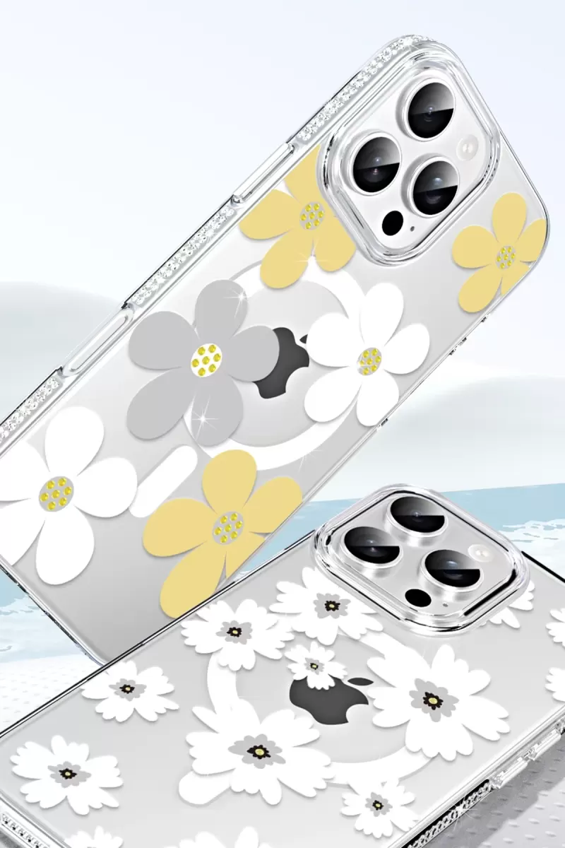 Joko Apple iPhone 14 Pro Max Floral Magsafe Kapak - Sarı