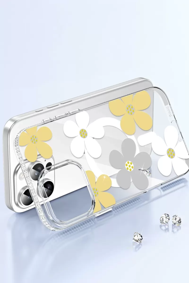 Joko Apple iPhone 14 Pro Max Floral Magsafe Kapak - Sarı