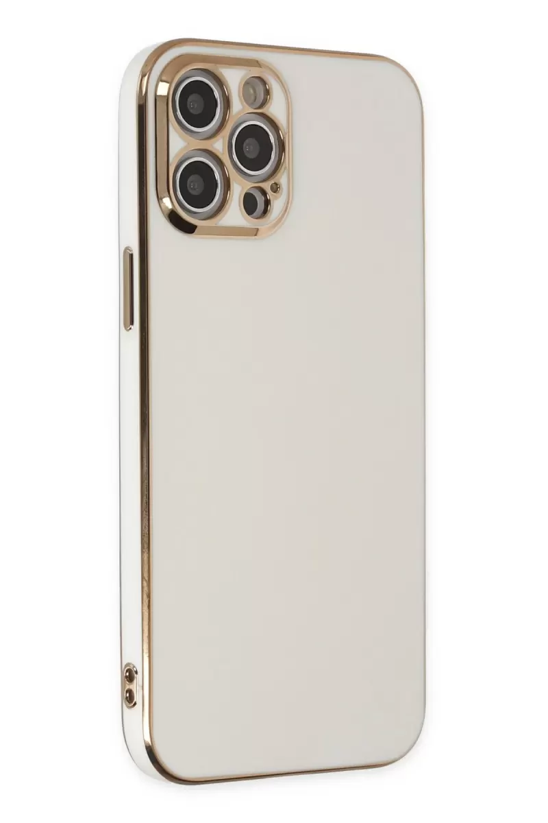 Newface Apple iPhone 12 Pro Max Kılıf Volet Silikon - Beyaz