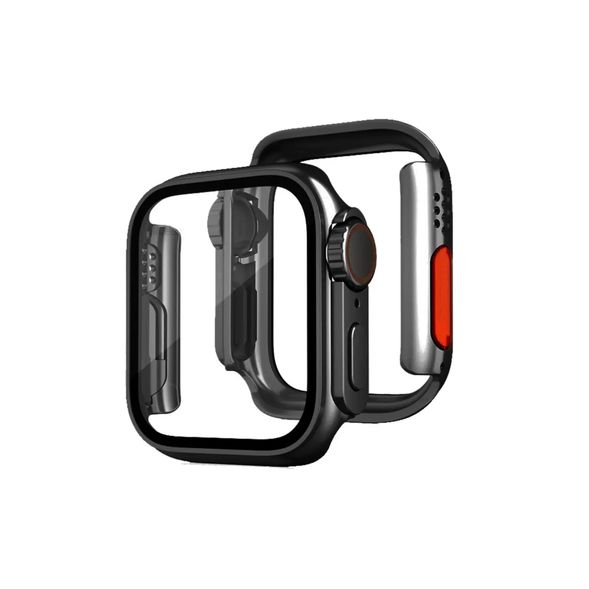 Newface Apple Watch 40mm Watch 49mm Kasa Dönüştürücü ve Ekran Koruyucu - Siyah