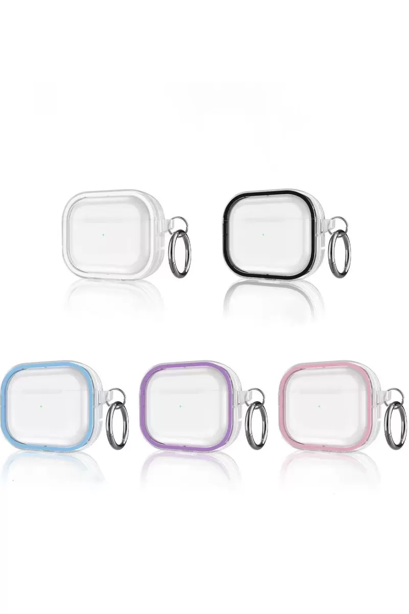 Movenchy Apple Airpods Pro 2 (2.nesil) Shiny Şeffaf Kılıf - Beyaz