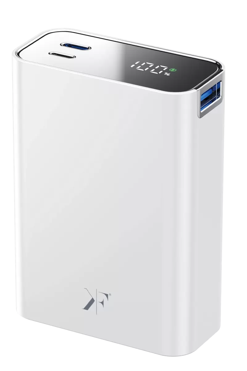 Newface PW501 20.000 mAh Dijital Göstergeli 2 Adet 45W Type-C ve 22.5W USB Çıkışlı Şarj PD Hızlı Şarj Powerbank - Beyaz