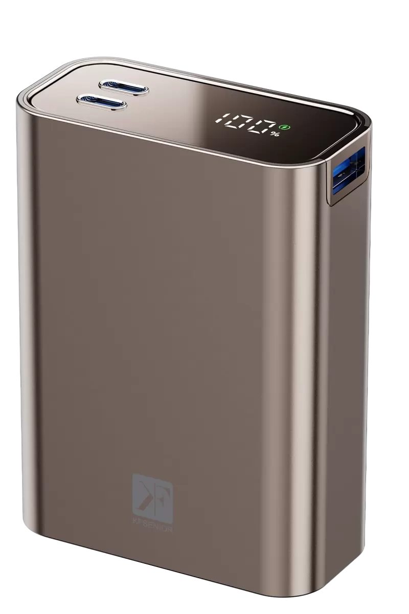 Newface PW501 20.000 mAh Dijital Göstergeli 2 Adet 45W Type-C ve 22.5W USB Çıkışlı Şarj PD Hızlı Şarj Powerbank - Titanyum