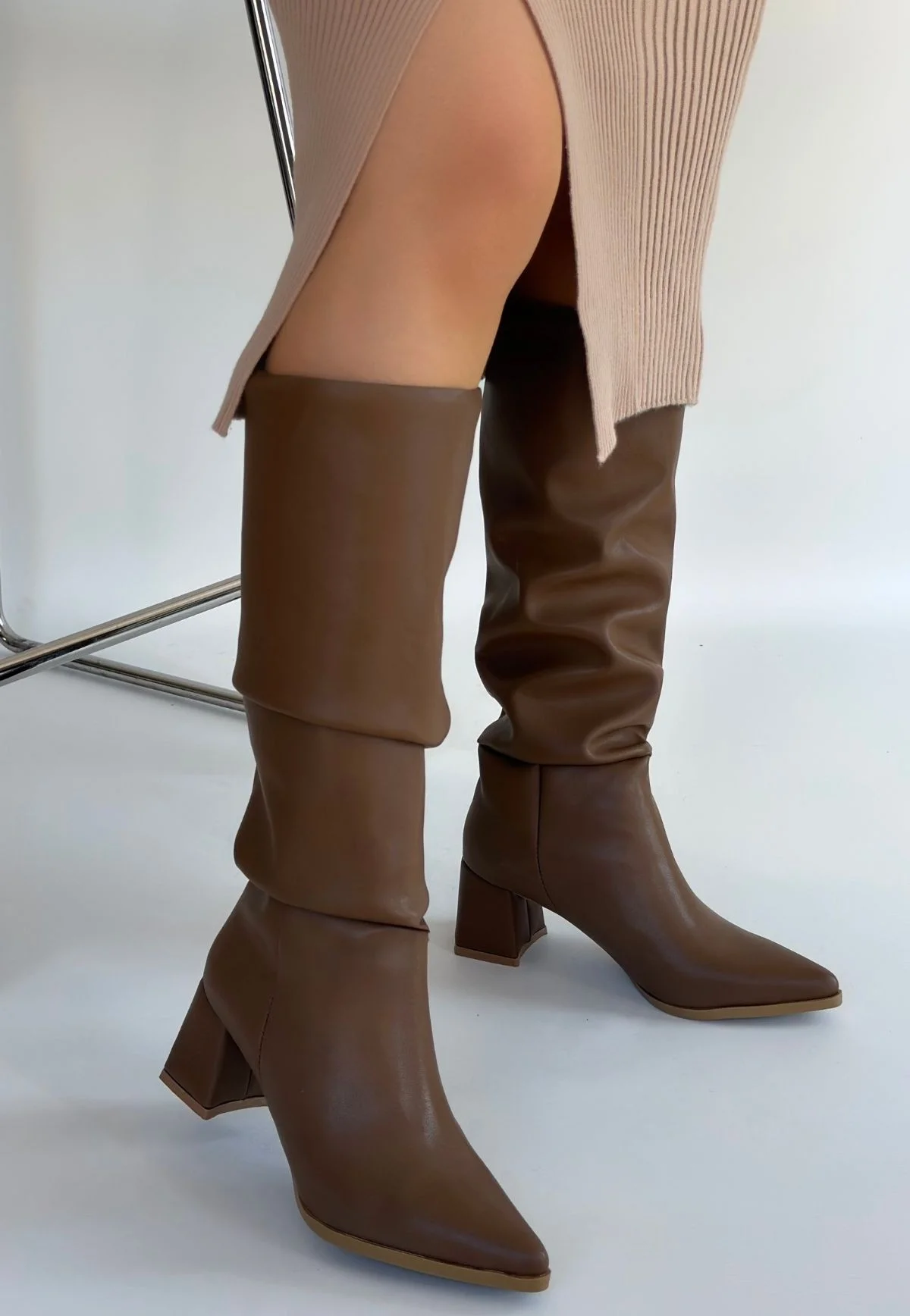 Pitay Vizon Cilt Topuklu Çizme