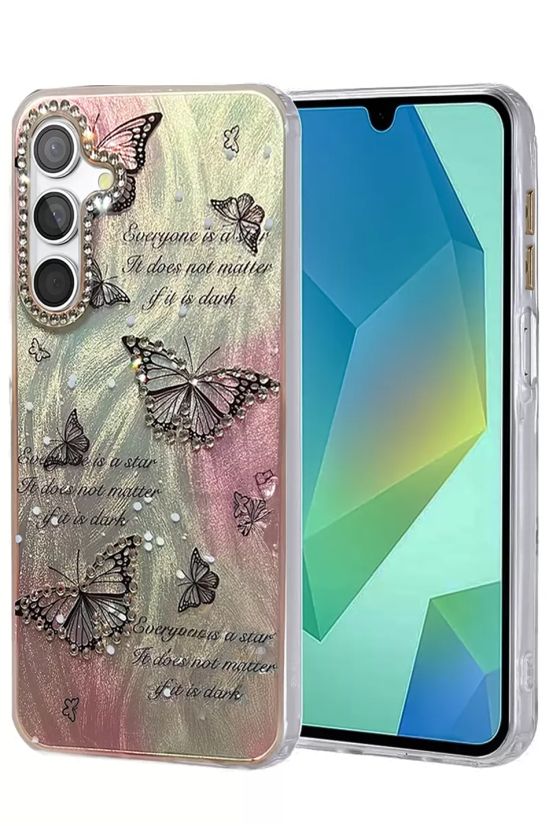 Newface Samsung Galaxy S25 Plus Kılıf Blade Aynalı Desenli Kapak - Desen 6
