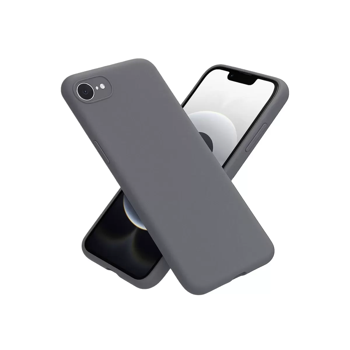 Newface Apple iPhone 16E Kılıf First Silikon - Gri