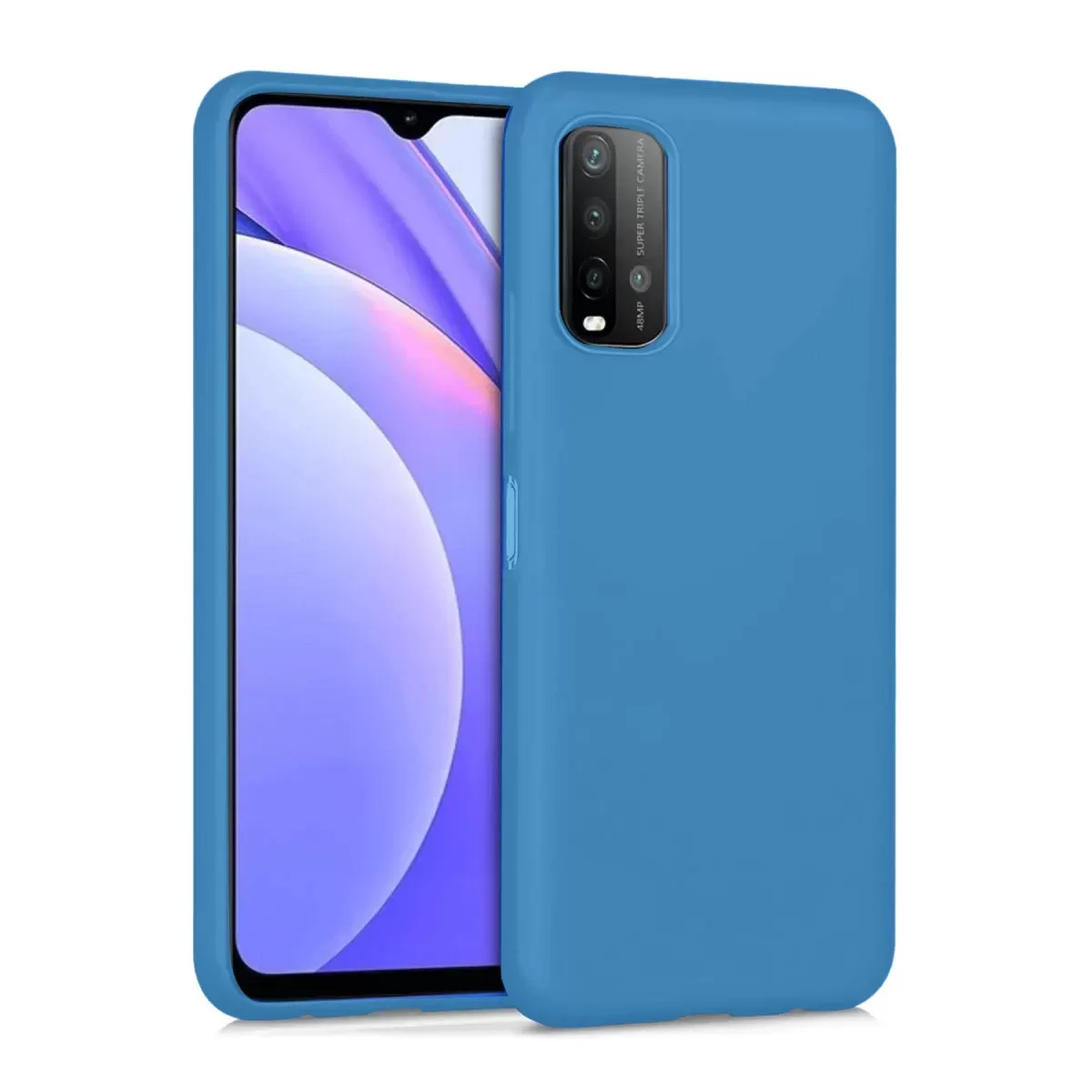 Newface Xiaomi Redmi 9T Kılıf Nano içi Kadife Silikon - Mavi