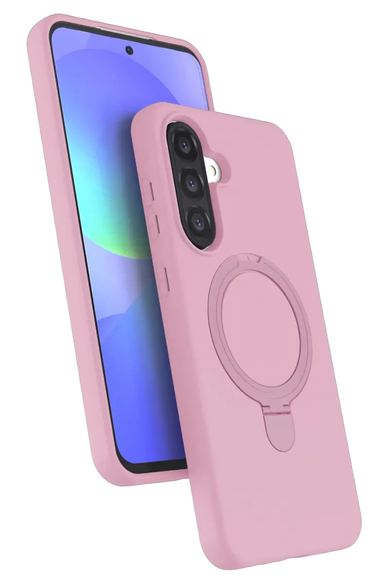 Newface Samsung Galaxy A37 5G Regal Magsafe Standlı Kapak - Açık Pembe