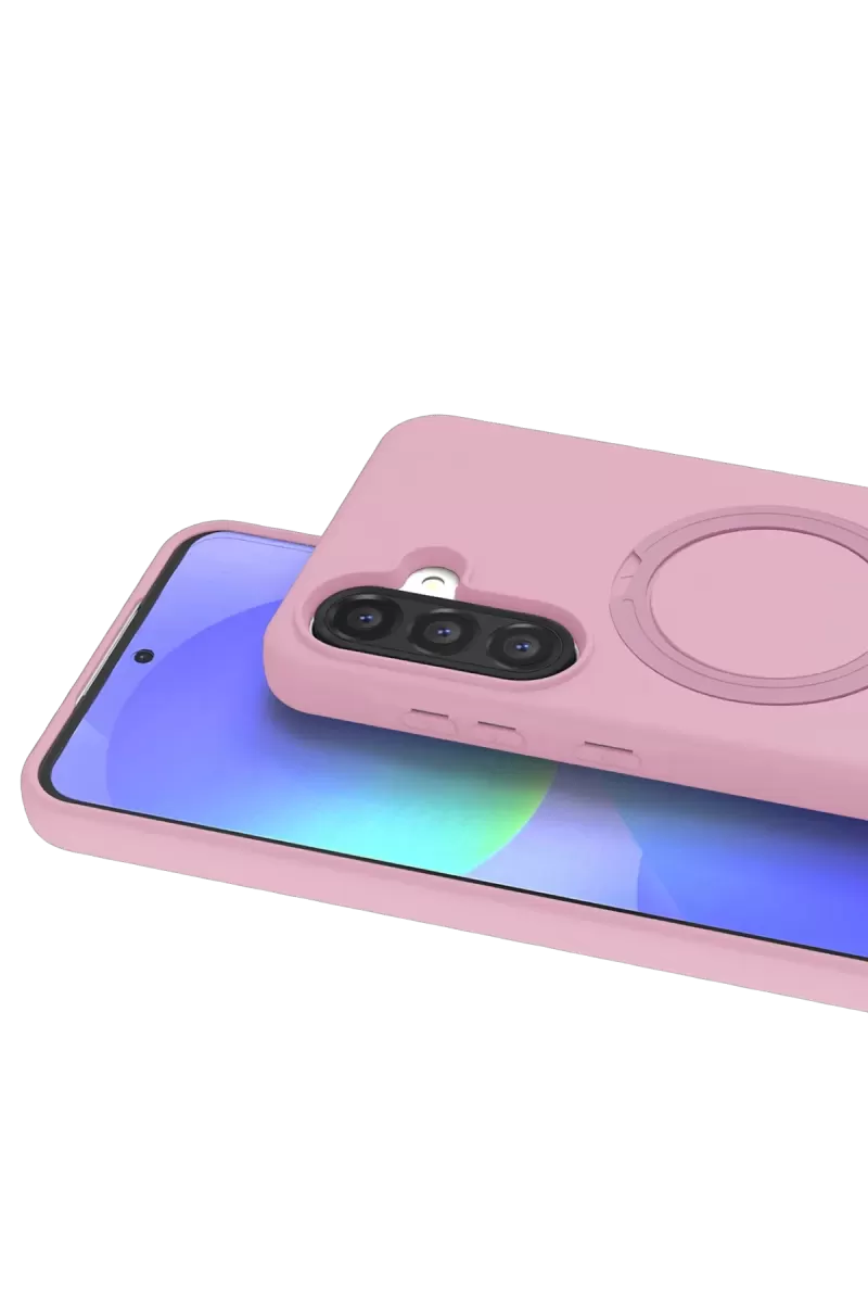 Newface Samsung Galaxy A37 5G Regal Magsafe Standlı Kapak - Açık Pembe