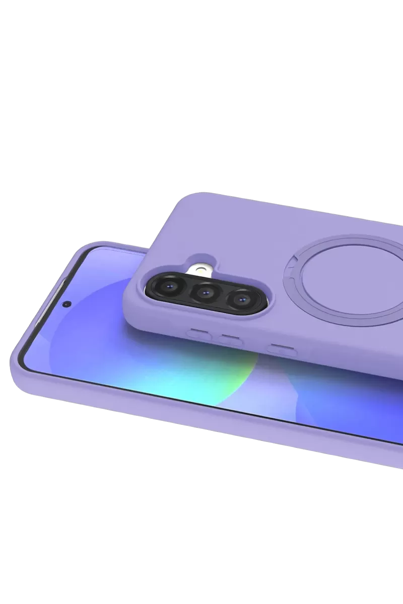 Newface Samsung Galaxy A37 5G Regal Magsafe Standlı Kapak - Lila