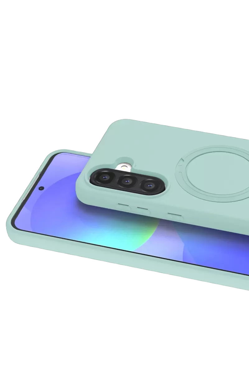 Newface Samsung Galaxy A37 5G Regal Magsafe Standlı Kapak - Su Yeşili