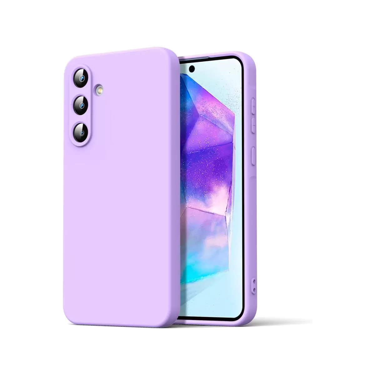 Newface Samsung Galaxy A16 5G Kılıf Nano içi Kadife Silikon - Lila