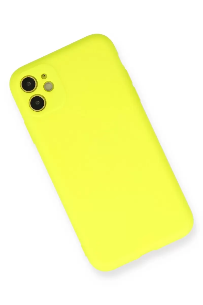 Newface Apple iPhone 11 Kılıf Nano içi Kadife Silikon - Sarı