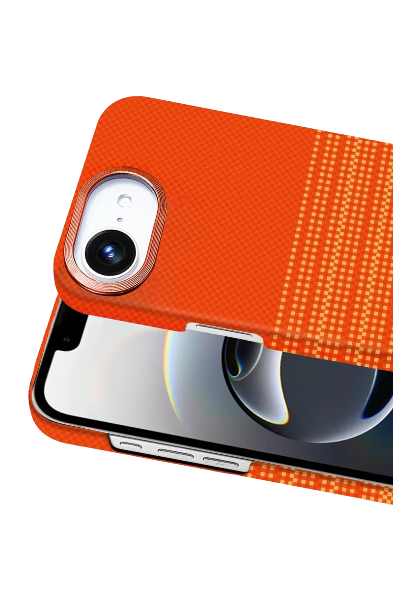 Newface Apple iPhone 16E Vega Magsafe Kapak - Turuncu