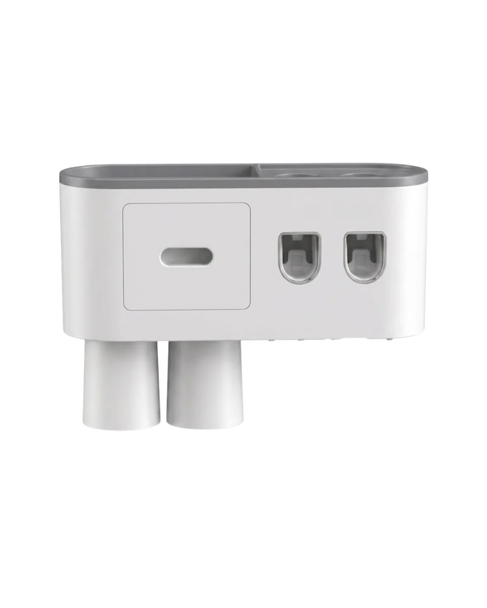 Banyo Organizer Diş Fırçası Tutucu Çift Dispenserli Raflı Çekmeceli