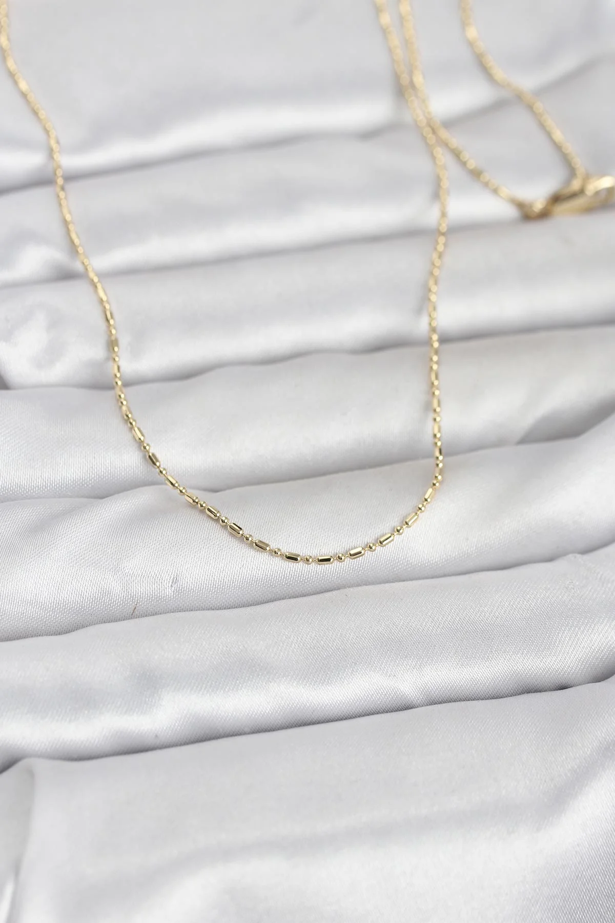 CM 14K Gold Renk Parçalı Topçuk Model 60 cm Kadın Kolye