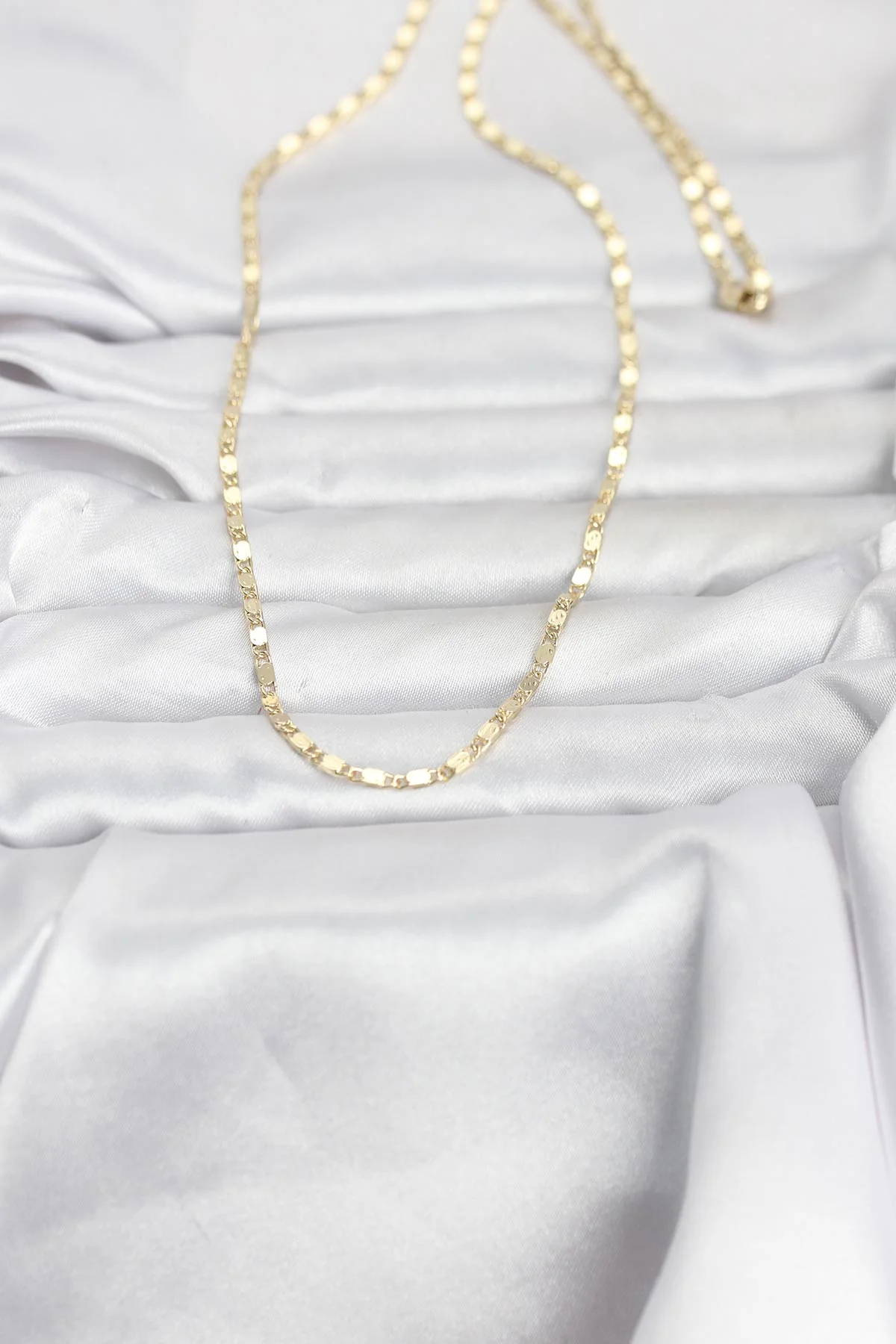 CM 14K Gold Renk Ezme Zincir 60 cm Kadın Kolye