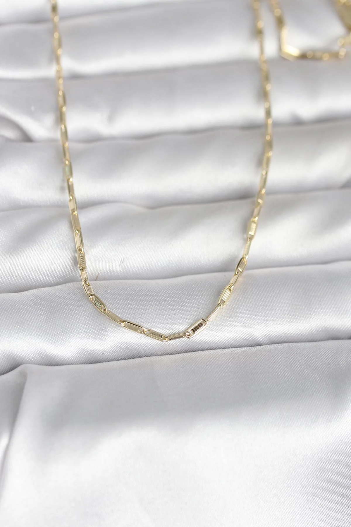 CM 14K Gold Renk İnce Ataç Zincir Model 60 cm Kadın Kolye