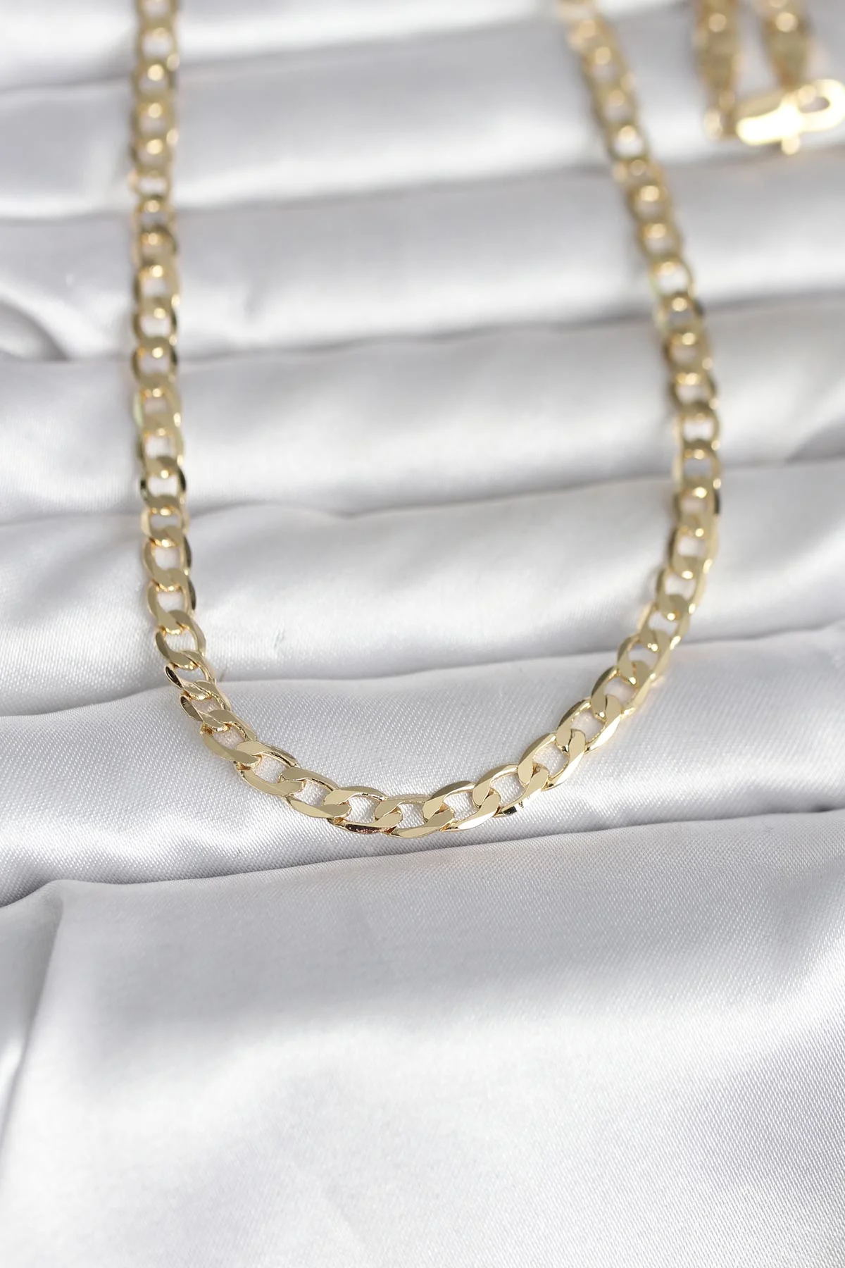 CM 14K Gold Renk Kalın Zincir Model 60 cm Kadın Kolye