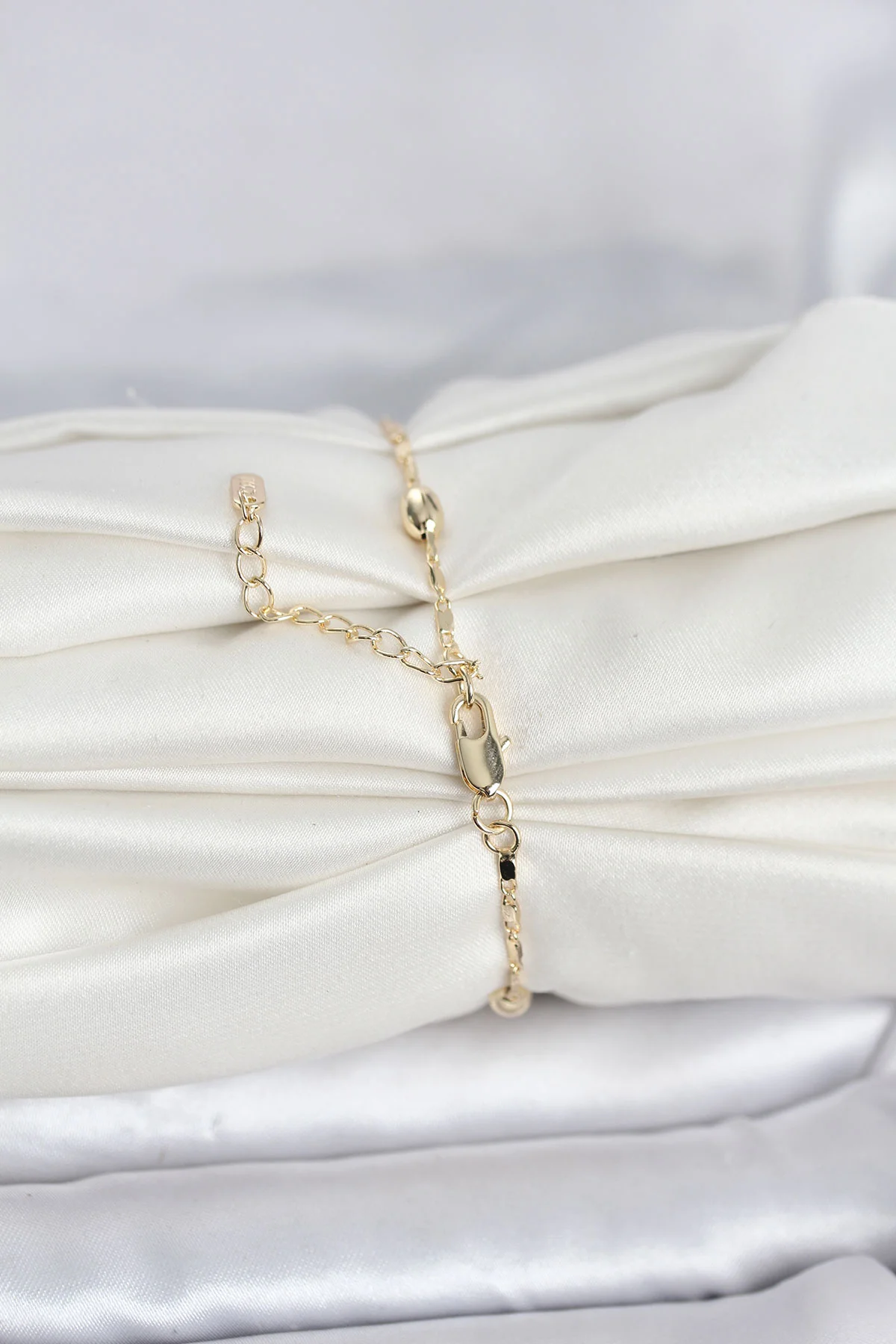 CM 14K Gold Renk Damla Topçuk Model Kadın Bileklik