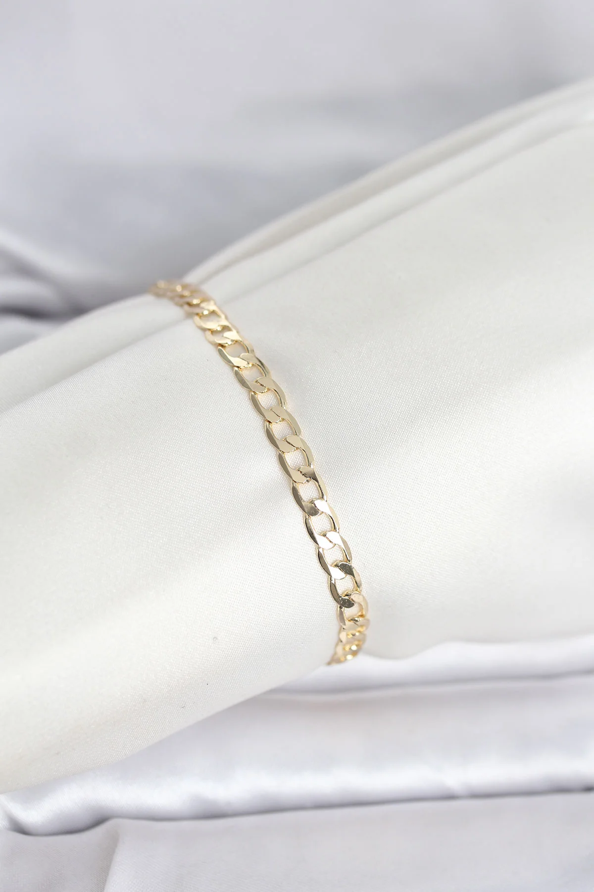 CM 14K Gold Renk Halka Zincir Model Kadın Bileklik